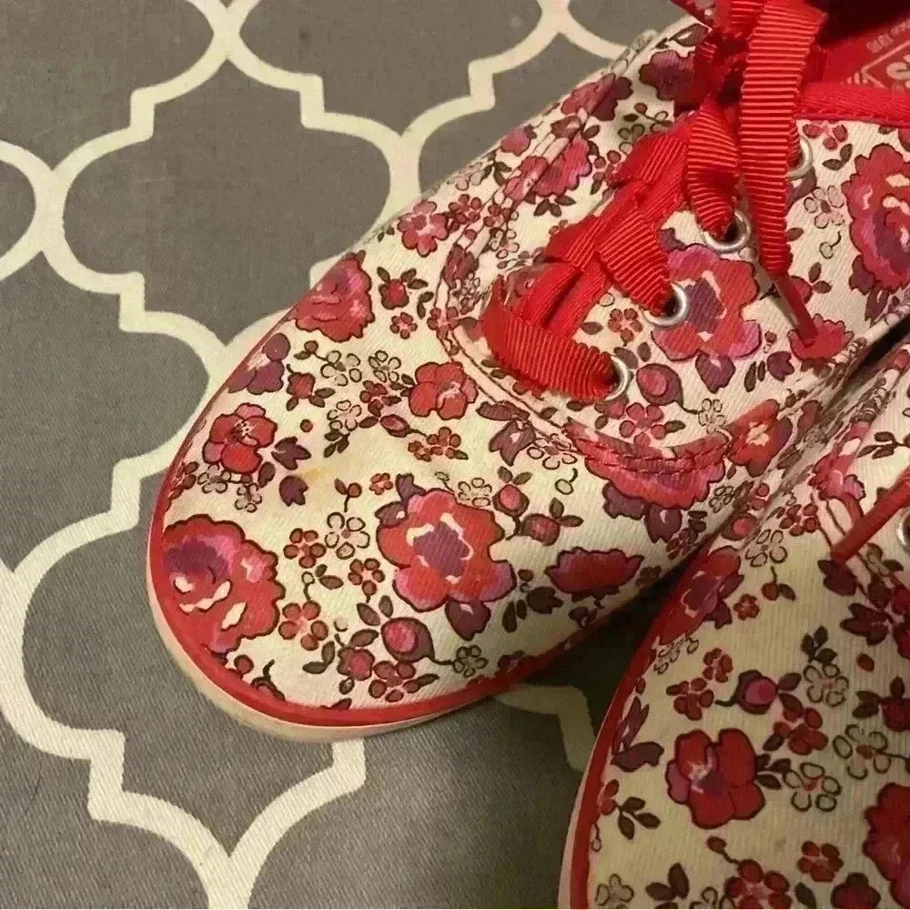 COPY - Keds floral flowers red white sz.8.5/39.5 - Picture 2 of 6